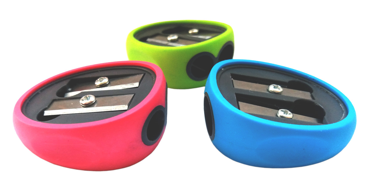 Підстругачка для олівців CLASS (4820C), пластикова, Rubber Grip, 2 отвори